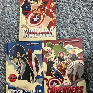Lot 3 HB Marvel Avengers Phase Two, Phase Three Chapter Books Captain America